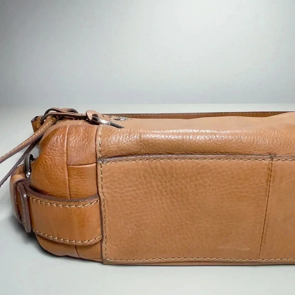 Fossil Leather Brown Key Chain Hobo Shoulder Bag - Picture 10 of 15